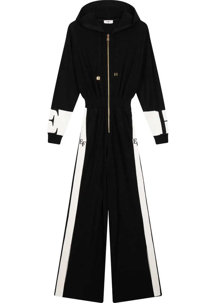Salopete Elisabetta Franchi Jumpsuit with hood Black Femei (BM 19034902) 2