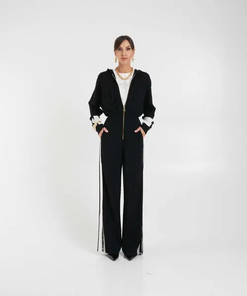 Salopete Elisabetta Franchi Jumpsuit with hood Black Femei (BM 19034902) 3