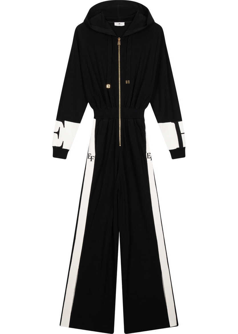 Salopete Elisabetta Franchi Jumpsuit with hood Black Femei (BM 19034902) 1