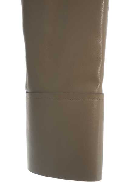 Bluze elegante NORMA KAMALI Faux leather body Boyfriend Brown Femei (BM 19034917) 5