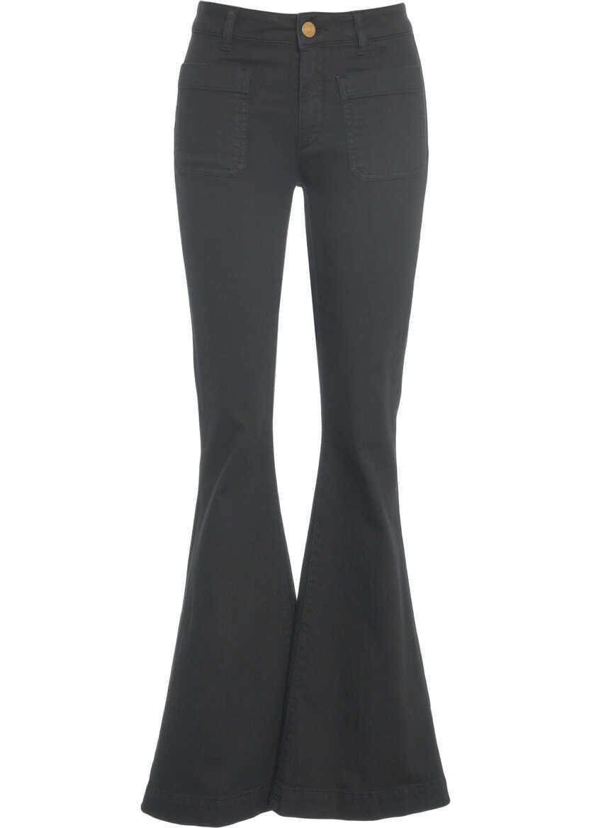 Pantaloni office SEAFARER Flared pants Delphine Black Femei (BM 19034938) 1