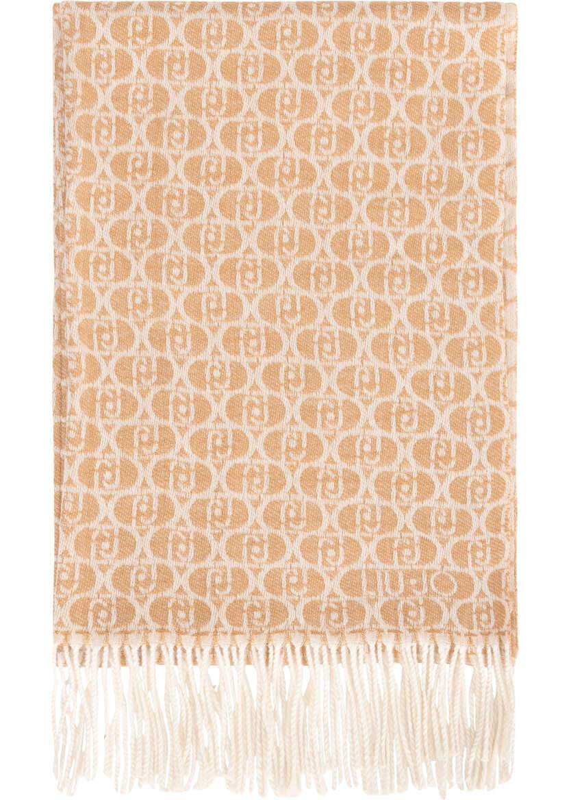 Esarfe Liu Jo Scarf with logo pattern Beige Femei (BM 19034947) 3