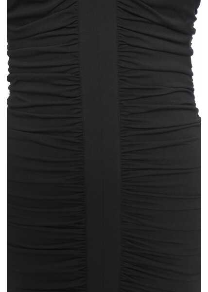 Rochii lungi GUESS Dress with ruching Black Femei (BM 19034965) 5