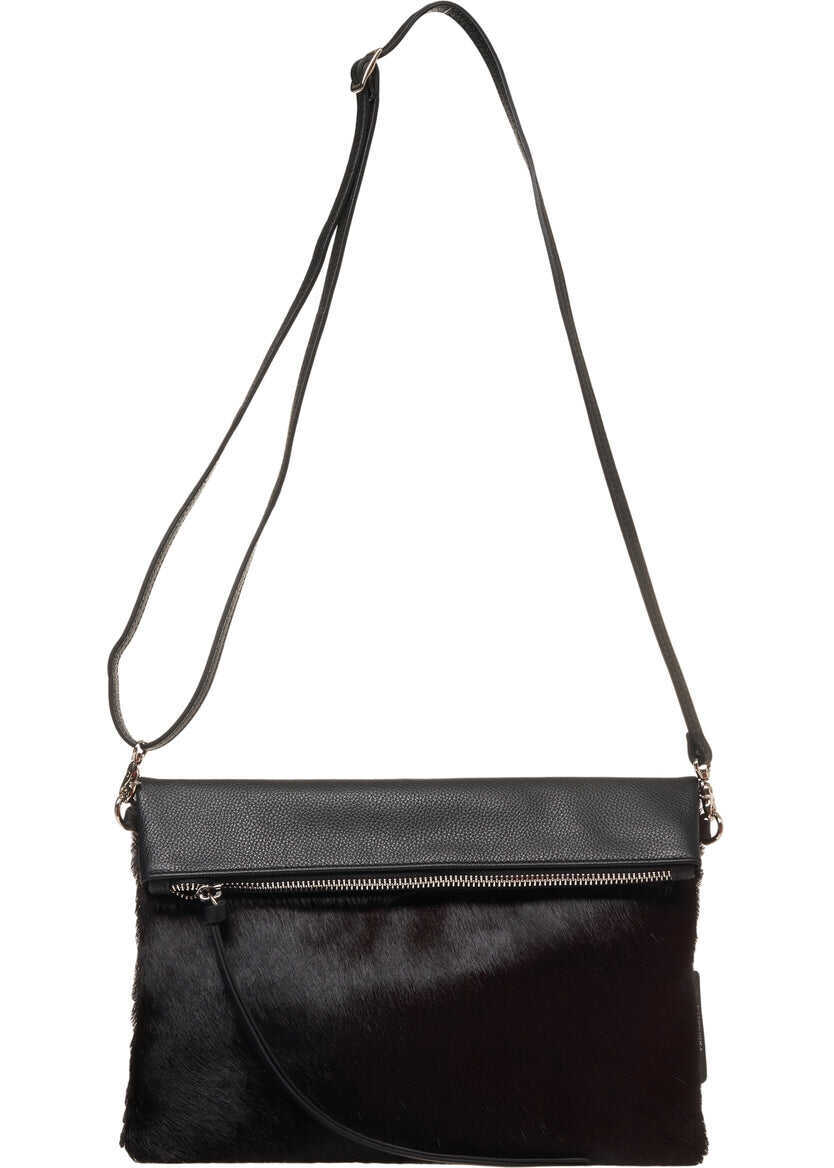 Genti de umar Profanter Pony hair shoulder bag Andie Black Femei (BM 19034995) 2