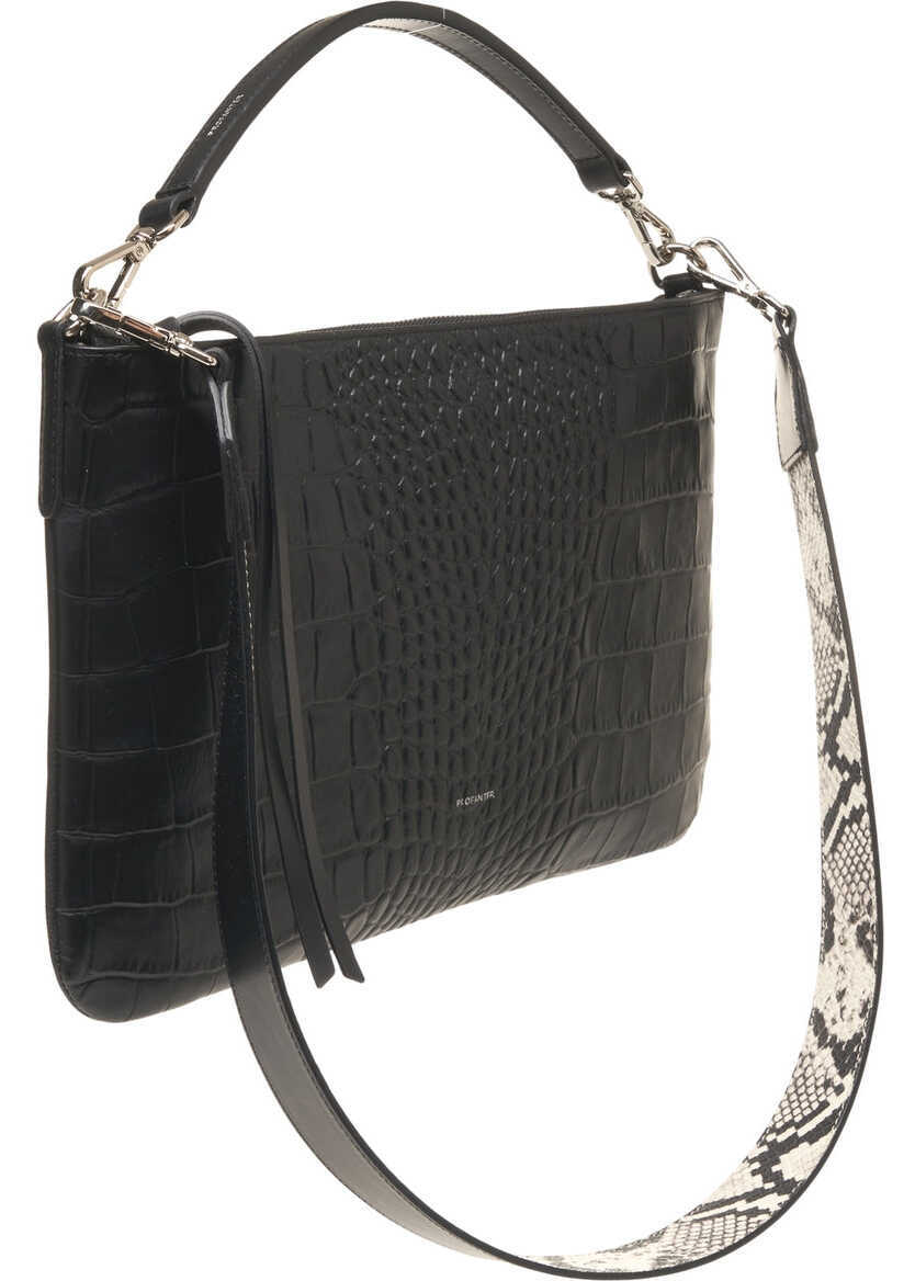 Genti de umar Profanter Shoulder bag in croco-look Jade Black Femei (BM 19035067) 3