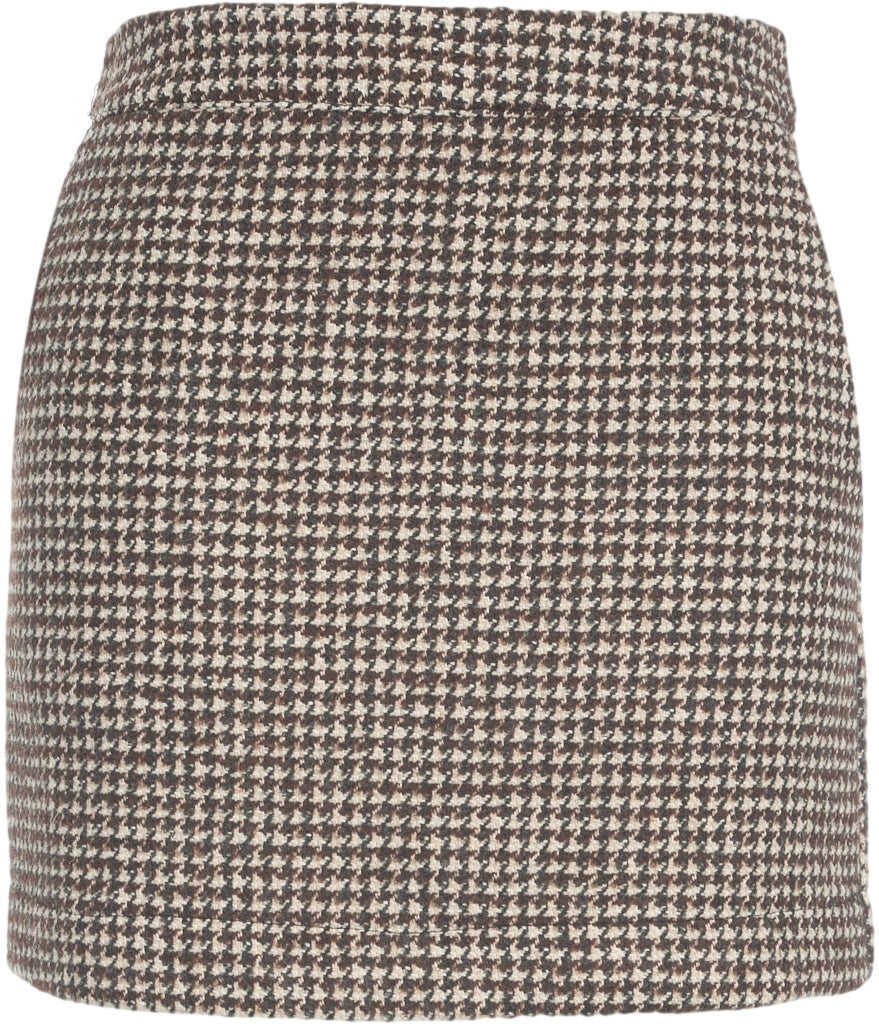 Fuste scurte Kaos Houndstooth mini skirt Brown Femei (BM 19035070) 2