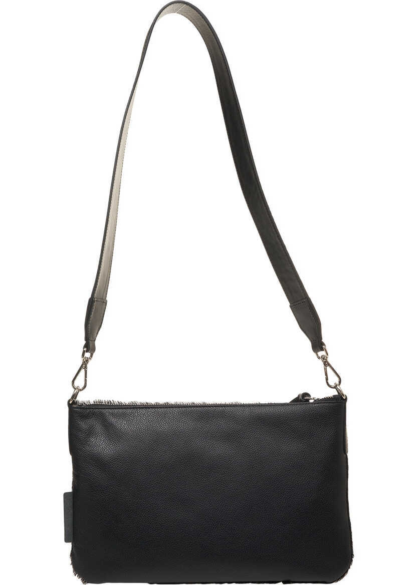 Genti de umar Profanter Pony hair shoulder bag Tessa Black Femei (BM 19035082) 4