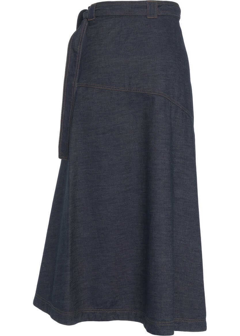 Fuste lungi Munthe Wrap skirt Landrea Blue Femei (BM 19035109) 4