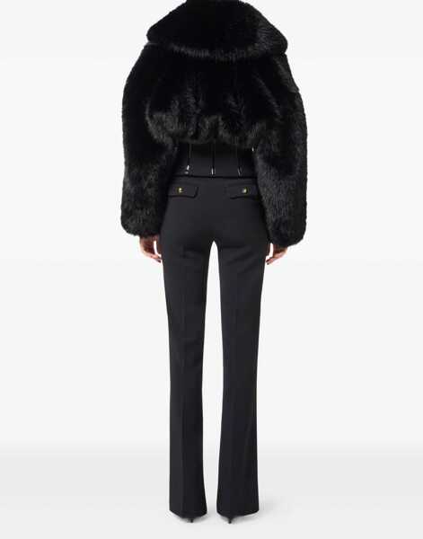 Pantaloni casual Elisabetta Franchi Pants with chain detail Black Femei (BM 19035124) 4