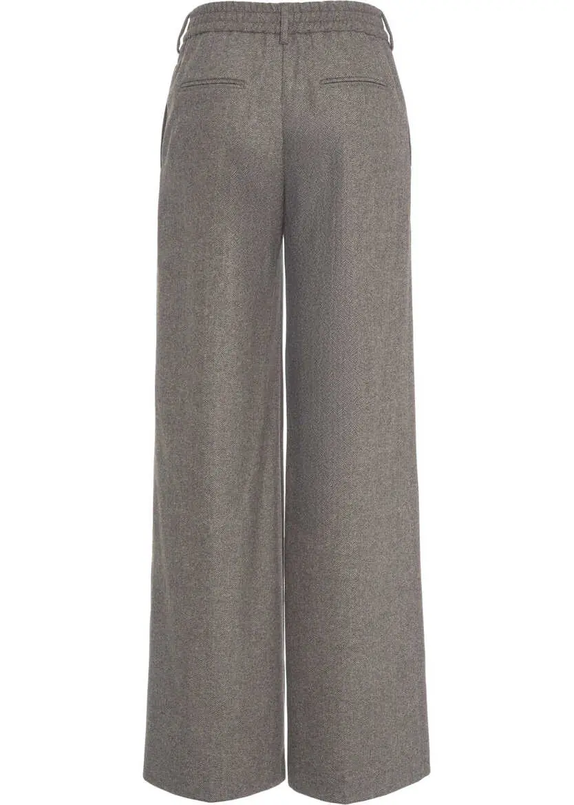 Pantaloni casual PT TORINO Wool pants Lorenza Brown Femei (BM 19035136) 4