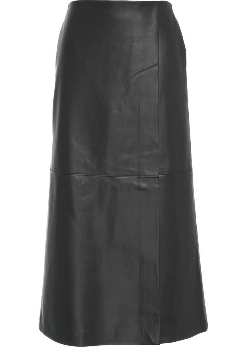 Fuste lungi Viktoriachan Faux leather maxi skirt Araki Black Femei (BM 19035142) 2