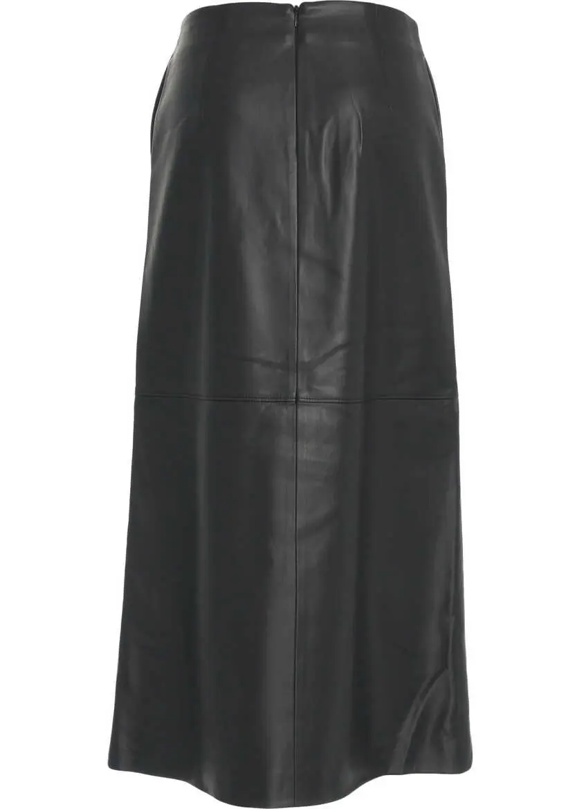 Fuste lungi Viktoriachan Faux leather maxi skirt Araki Black Femei (BM 19035142) 4