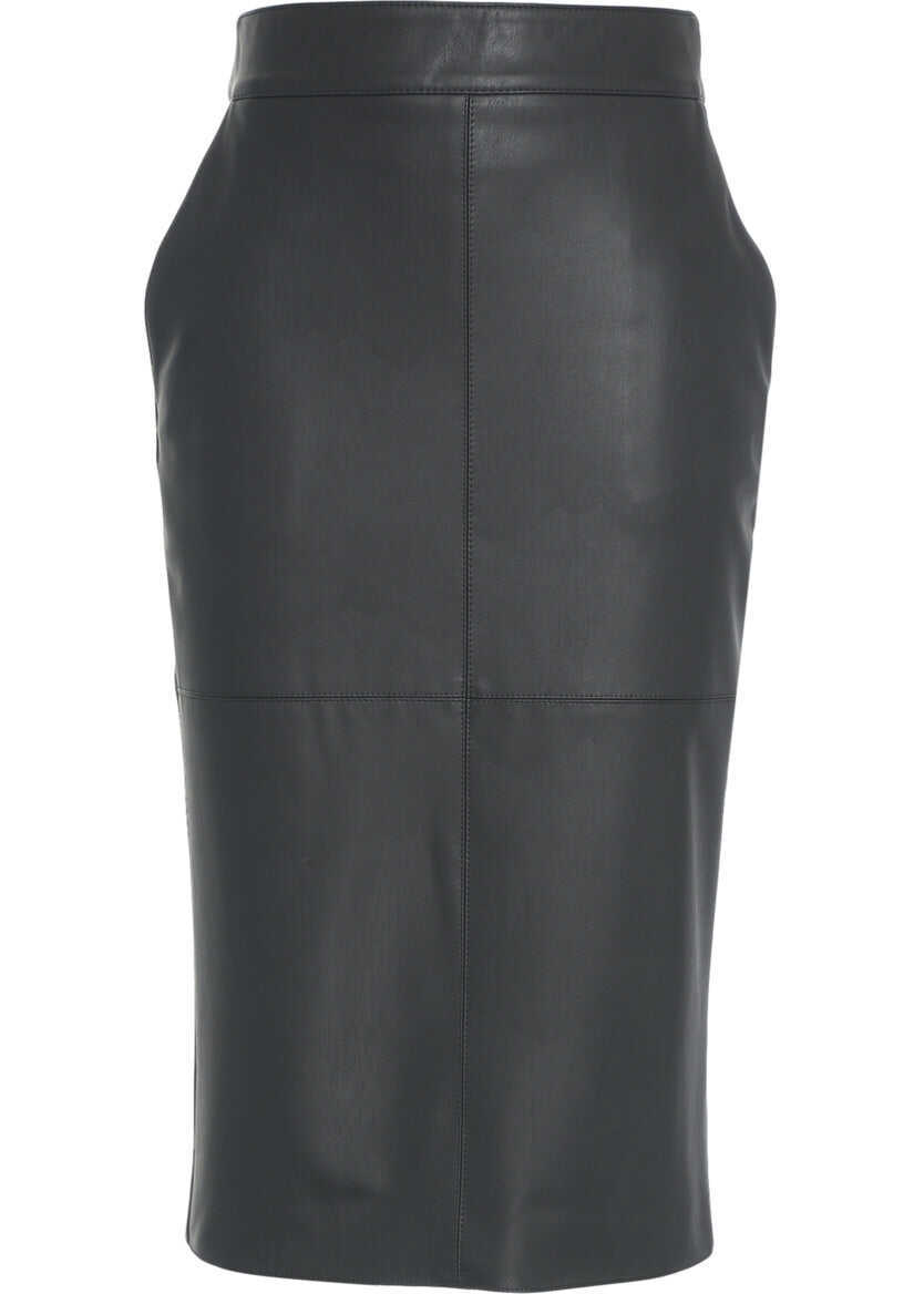 Fuste lungi Elisabetta Franchi Pencil skirt made of faux leather Black Femei (BM 19035148) 1