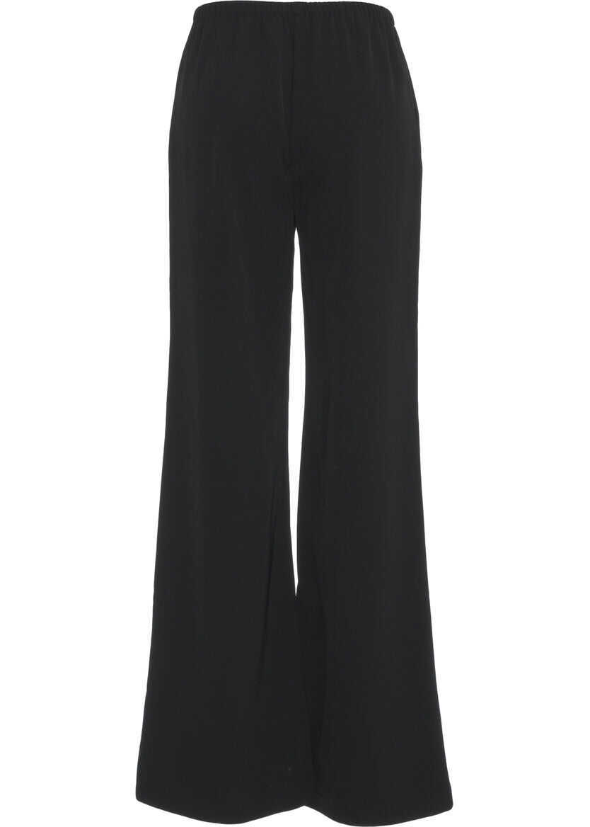 Pantaloni casual Viktoriachan Palazzo pants with rhinestones Cosmo Black Femei (BM 19035160) 4