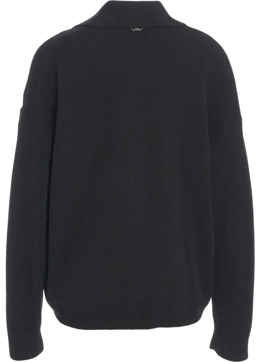 Pulovere Liu Jo White Sweater with cut-outs Black Femei (BM 19035175) 3