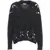 Liu Jo White Sweater with cut-outs Black