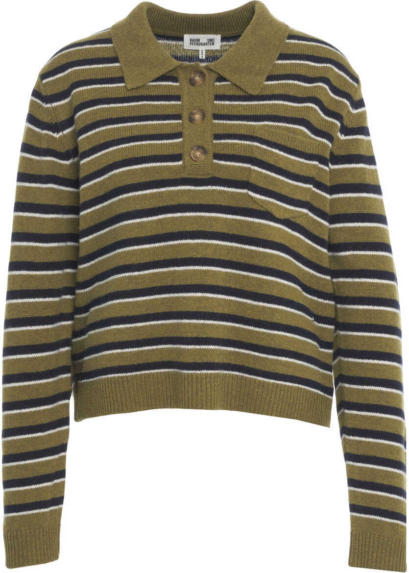 Pulovere Baum und Pferdgarten Striped sweater Cori Green Femei (BM 19035196) 1