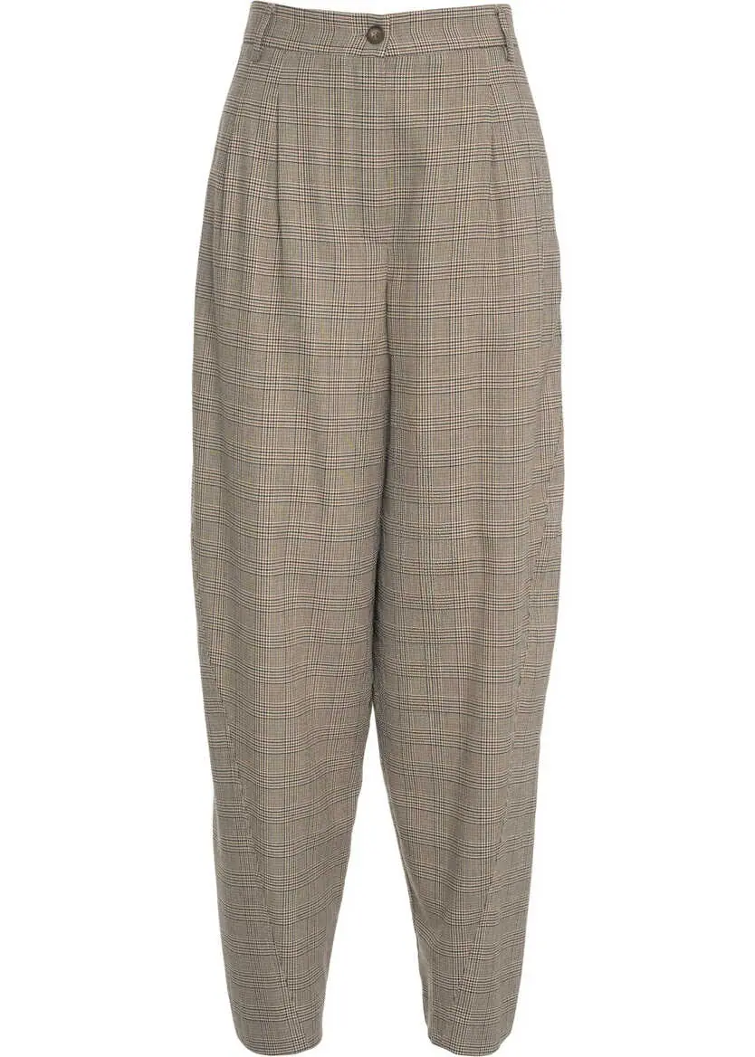 Pantaloni casual 8PM Glenckeck pants Lorelei Brown Femei (BM 19035214) 2