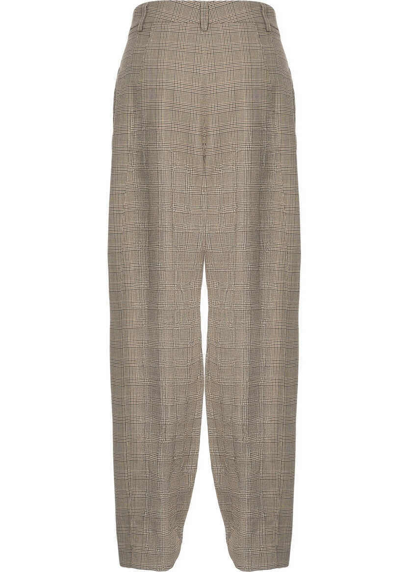 Pantaloni casual 8PM Glenckeck pants Lorelei Brown Femei (BM 19035214) 4