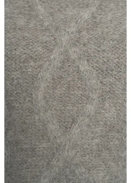 Pulovere Munthe Sweater with cable knit pattern Loline Grey Femei (BM 19035316) 5