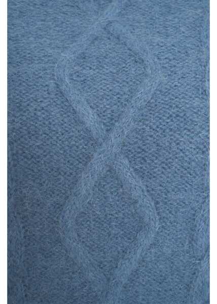 Pulovere Munthe Sweater with cable knit pattern Loline Blue Femei (BM 19035316) 5