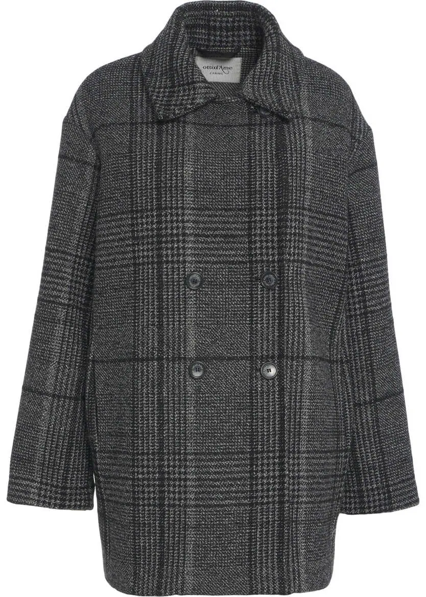 Paltoane Otto d ame Double-breasted coat Black Femei (BM 19035325) 2