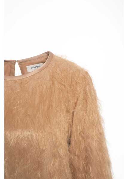 Maiouri Otto d ame Top with fringes Brown Femei (BM 19035355) 4