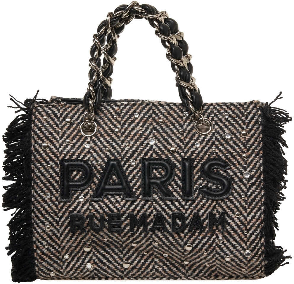 Genti de mana Rue Madam Handbag Harris Black Femei (BM 19035376) 2