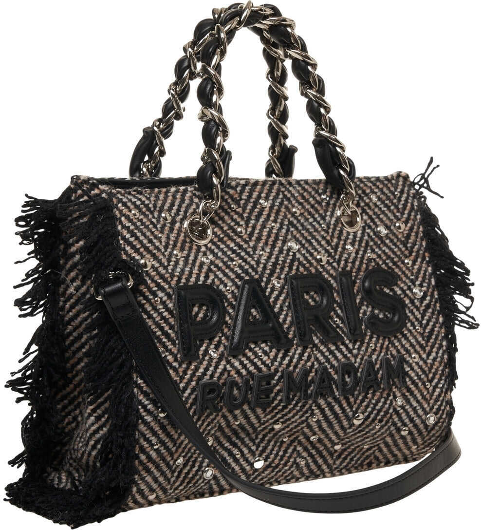 Genti de mana Rue Madam Handbag Harris Black Femei (BM 19035376) 4