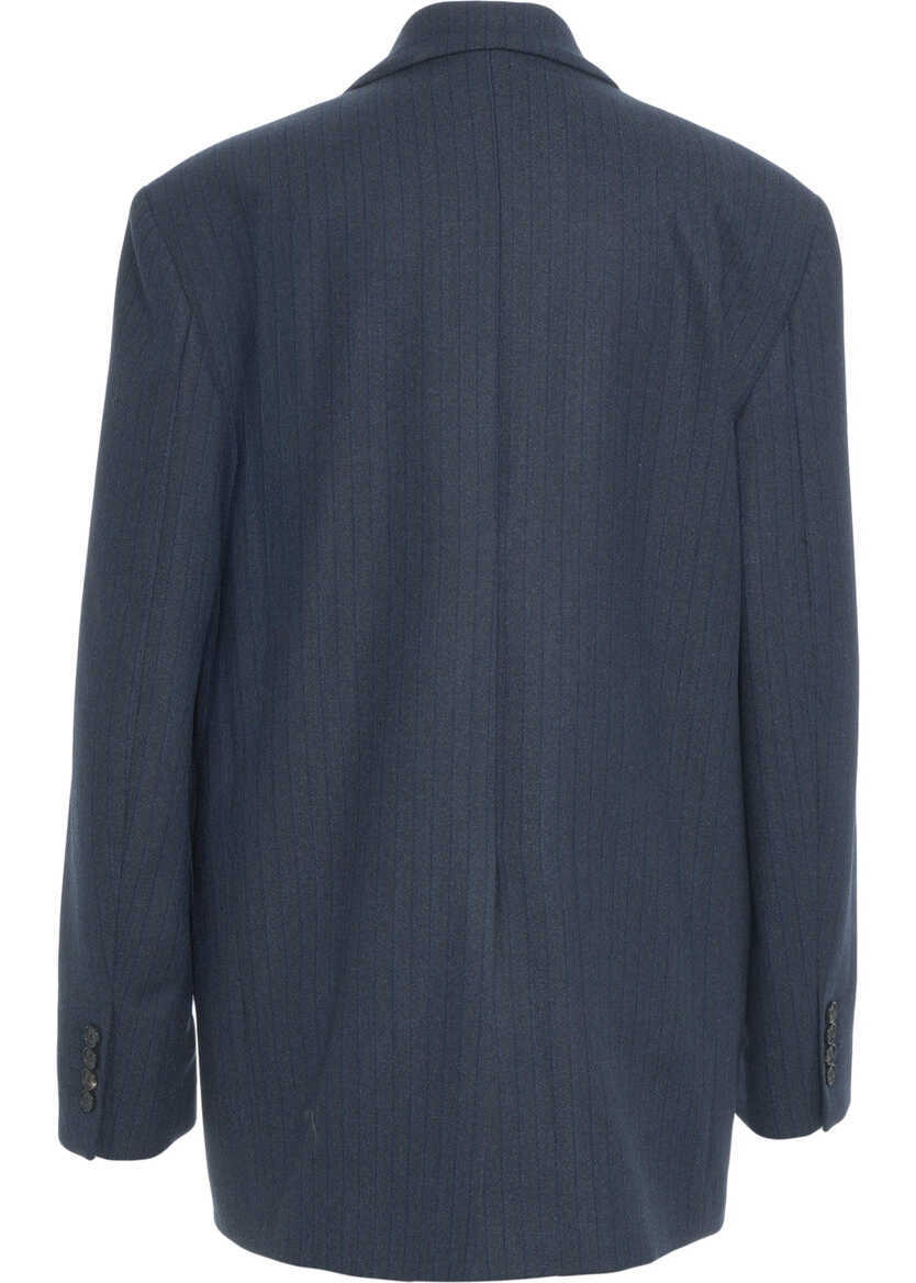 Sacouri Jucca Blazer with pinstripes Blue Femei (BM 19035385) 4