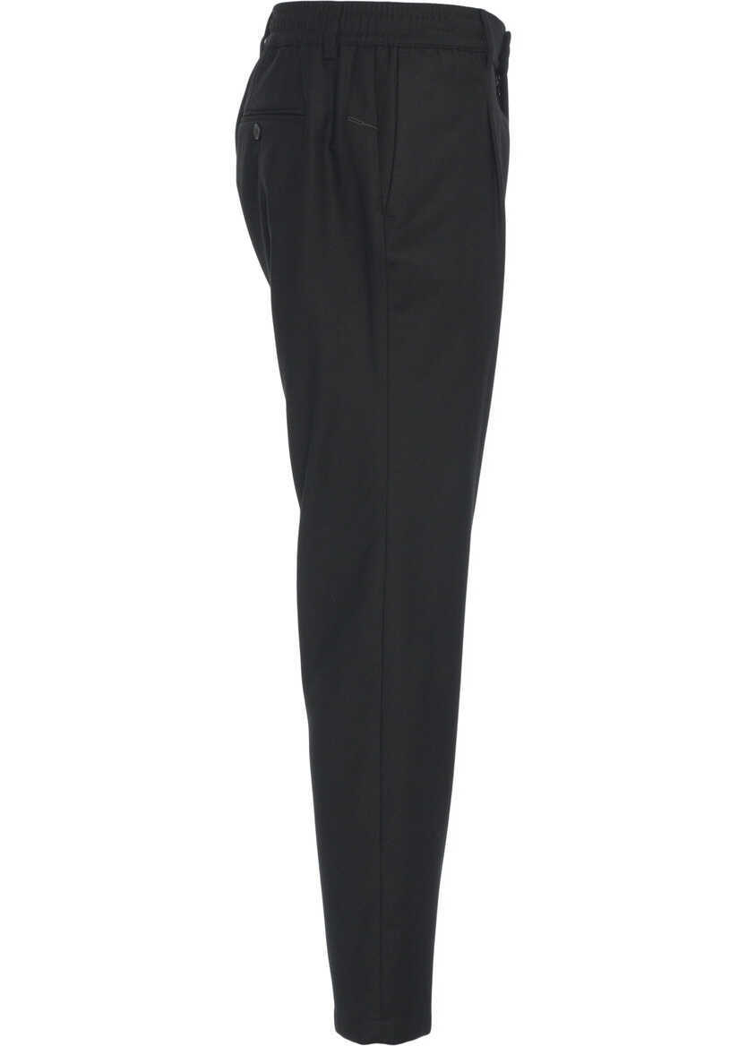 Pantaloni casual Cruna Chino trousers with pressed creases Black Barbati (BM 19035388) 3