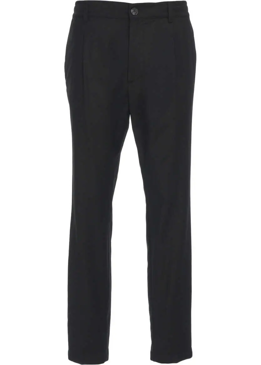Pantaloni casual Cruna Chino trousers with pressed creases Black Barbati (BM 19035388) 1