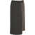 Kaos Asymmetric midi skirt Brown