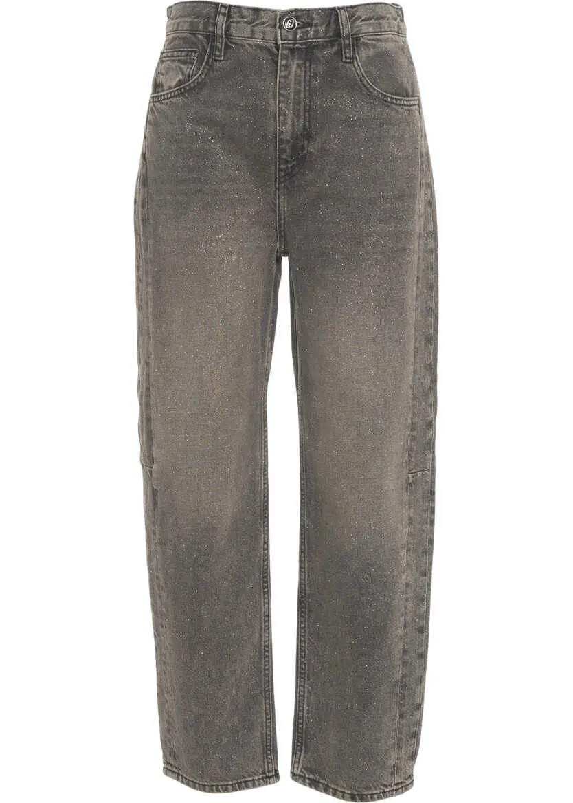 Blugi drepti Liu Jo White Balloon jeans with glitter finish Grey Femei (BM 19035406) 1