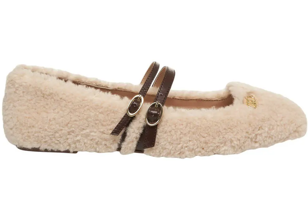 Balerini Liu Jo Faux fur ballet flats Beige Femei (BM 19035412) 1