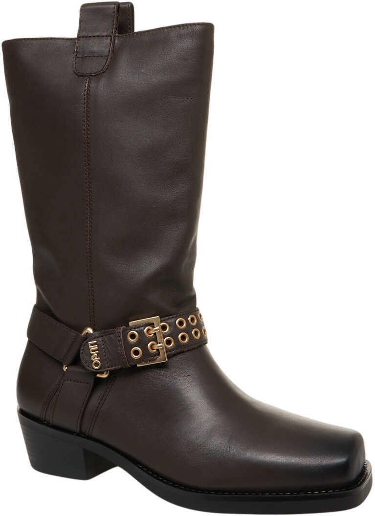 Cizme de iarna Liu Jo Leather texan boots Brown Femei (BM 19035418) 3