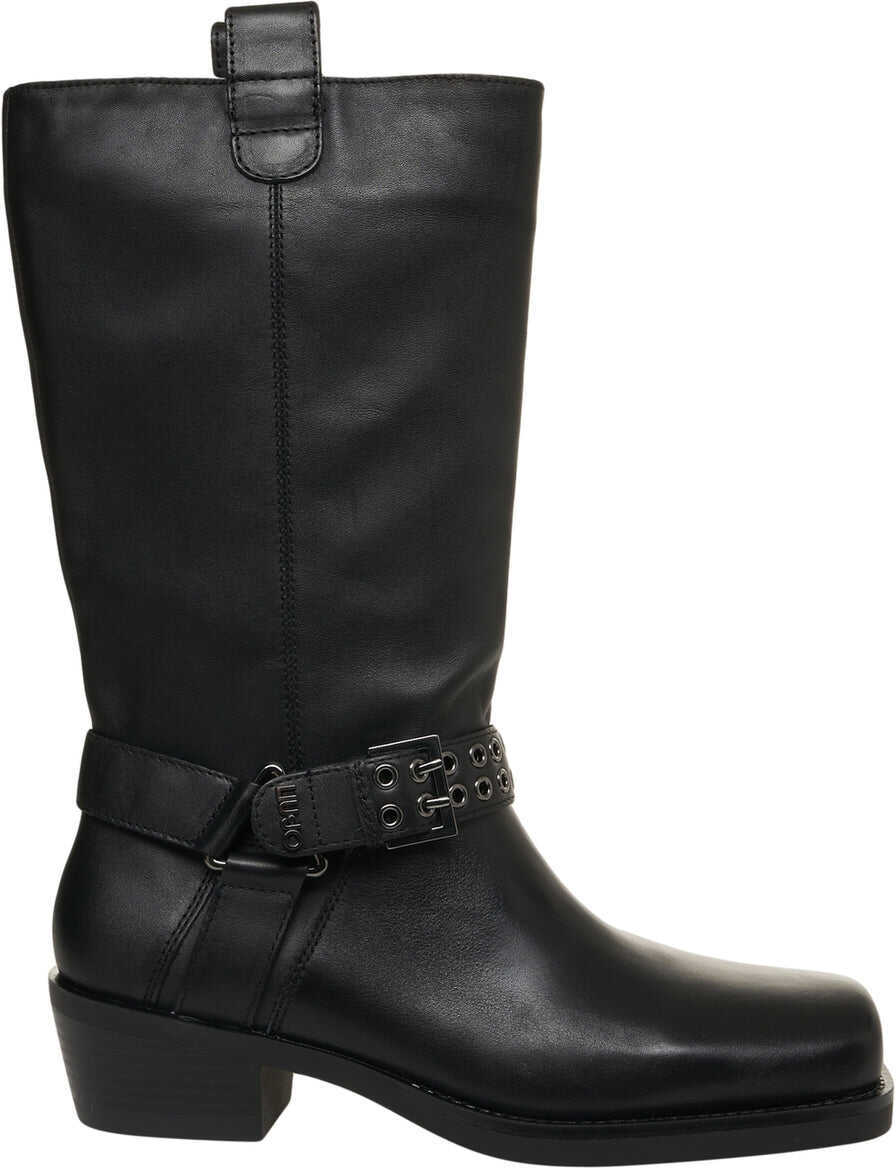 Cizme de iarna Liu Jo Leather texan boots Black Femei (BM 19035418) 2
