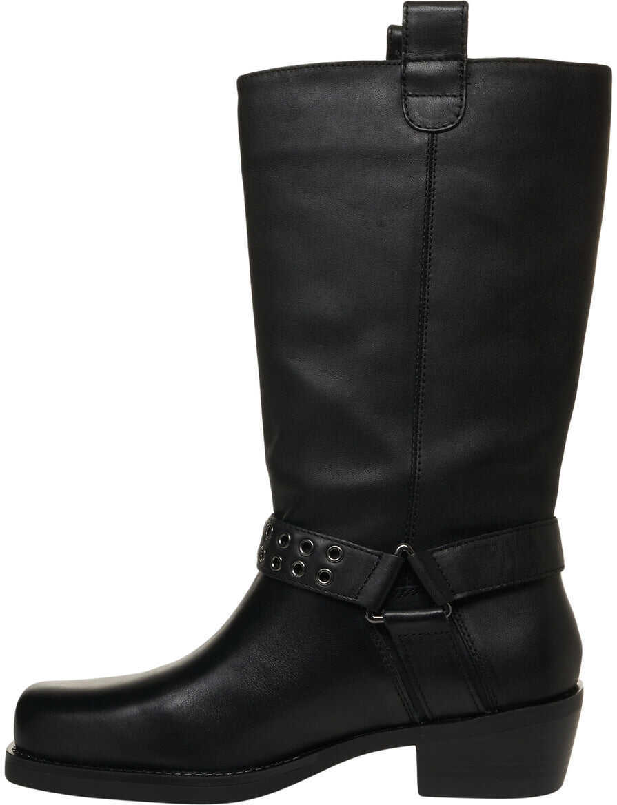 Cizme de iarna Liu Jo Leather texan boots Black Femei (BM 19035418) 4