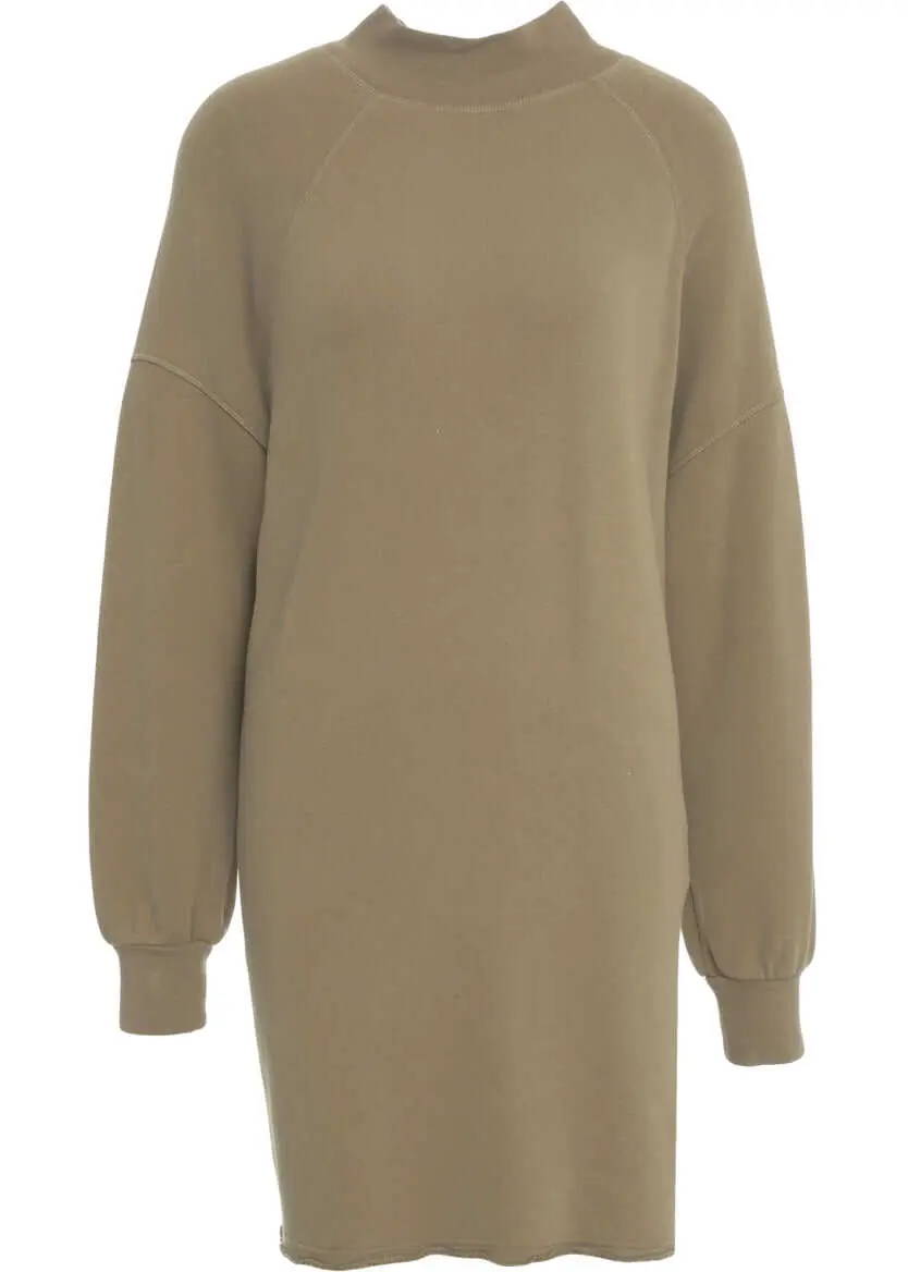 Rochii scurte American Vintage Sweatshirt dress Atubay Green Femei (BM 19035430) 2