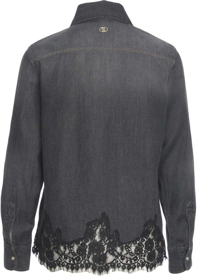Bluze Liu Jo Denim blouse with lace Black Femei (BM 19035433) 3