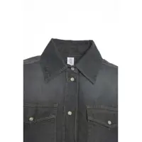 Topuri Dama - Bluze Liu Jo Denim blouse with lace Black Femei (BM 19035433) - B-mall.ro