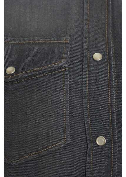 Bluze Liu Jo Denim blouse with lace Black Femei (BM 19035433) 5