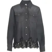 Bluze Denim blouse with lace Femei