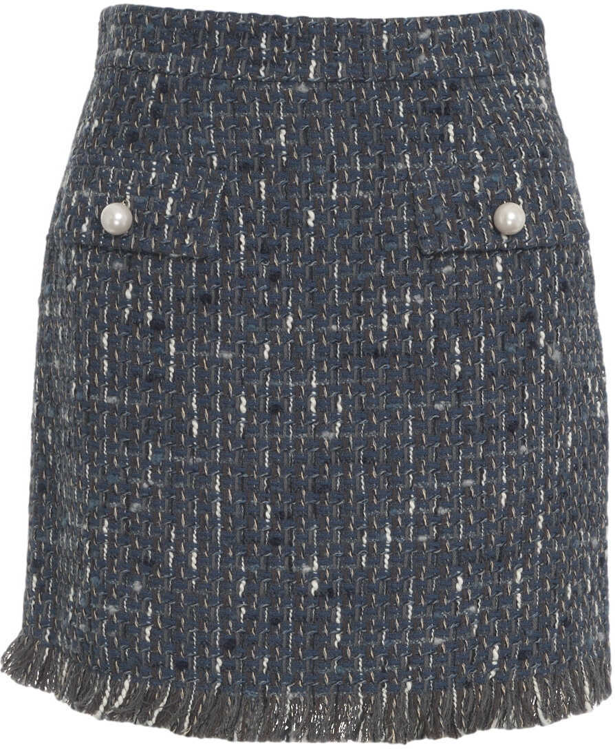 Fuste scurte Liu Jo Boucl miniskirt Blue Femei (BM 19035442) 1