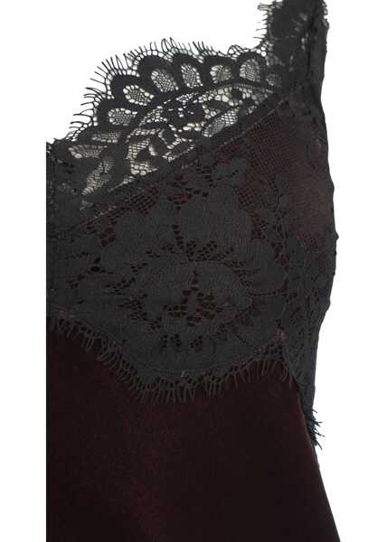 Maiouri Herskind Velvet and lace top Gilly Brown Femei (BM 19035460) 4