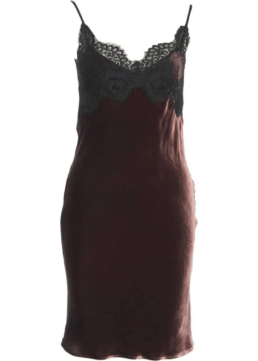 Rochii scurte Herskind Velvet mini dress Vivian Brown Femei (BM 19035472) 2