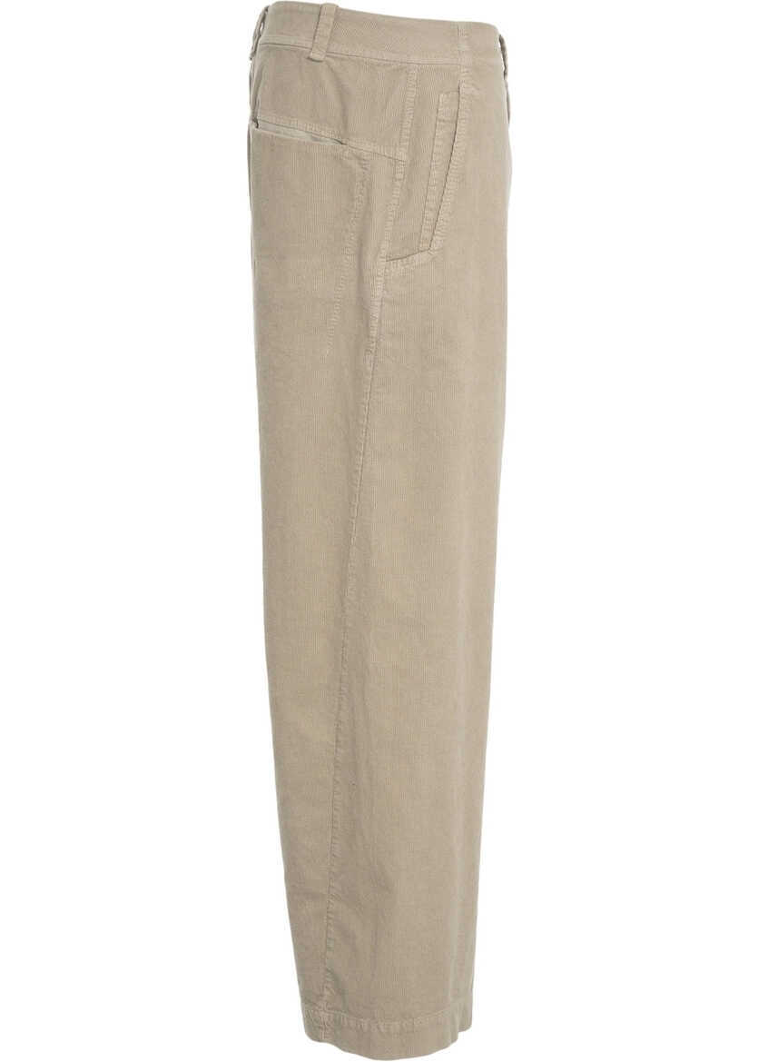 Pantaloni casual Transit Wide leg pants Beige Barbati (BM 19035499) 3