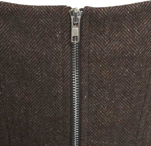 Maiouri Otto d ame Bustier top with square neckline Brown Femei (BM 19035553) 4