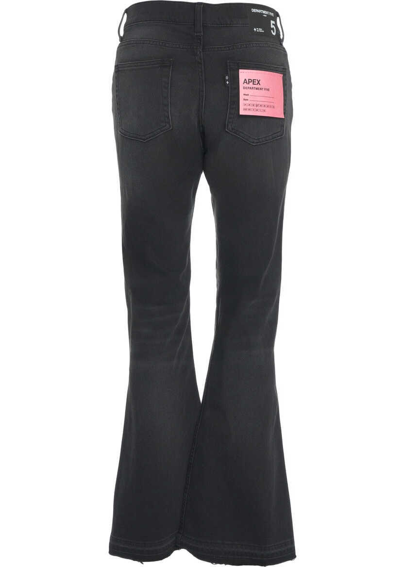 Blugi drepti Department Five Flared jeans with frayed hem Black Femei (BM 19035556) 4