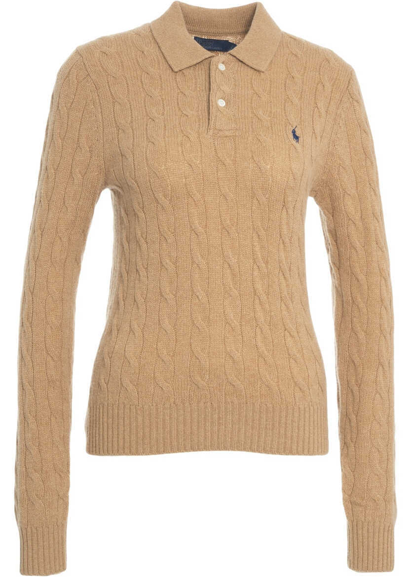 Tricouri Polo Ralph Lauren Cable-knit sweater Beige Femei (BM 19035559) 2